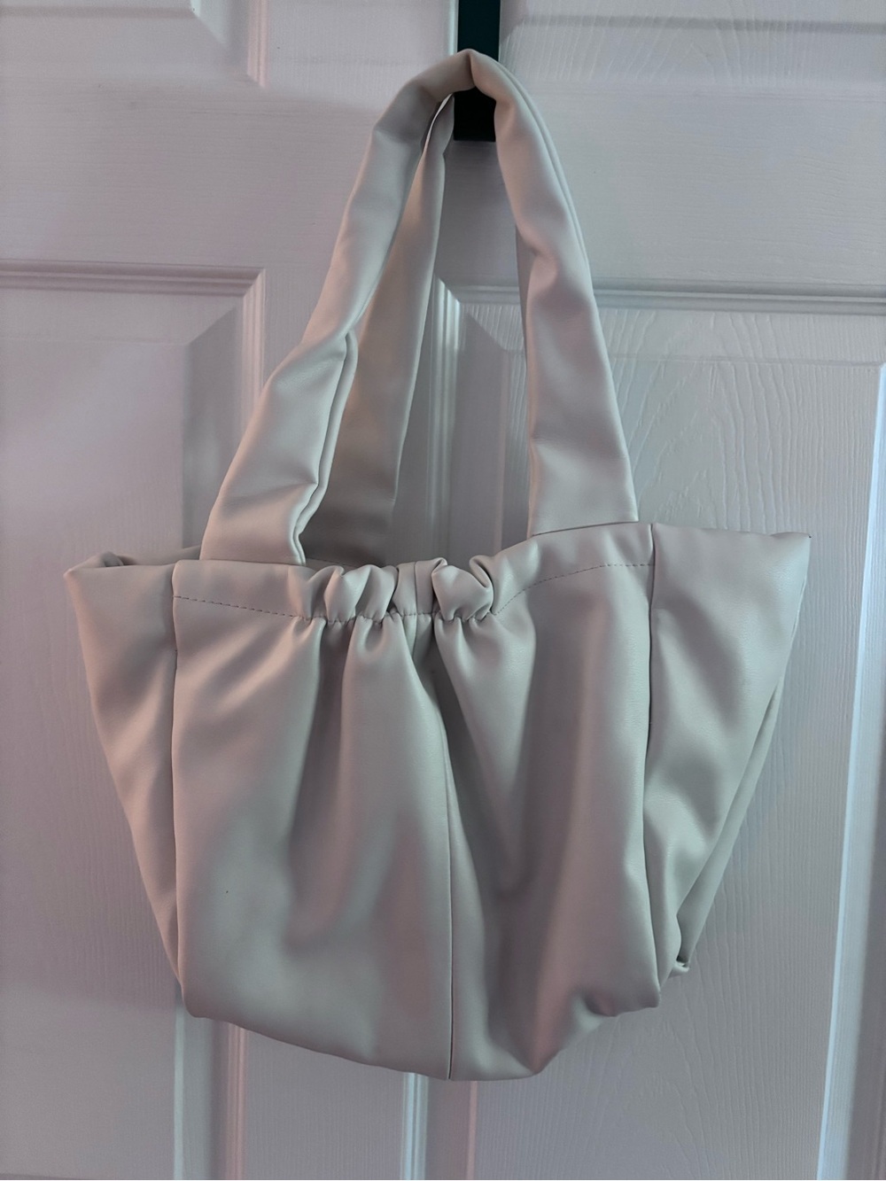 White Two Handle Handbag